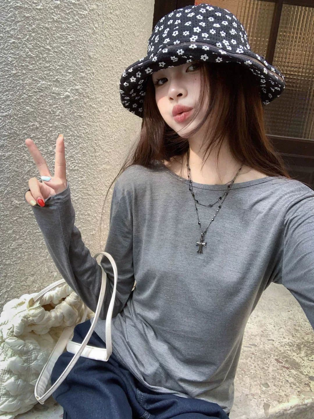 원본 원단 것 핫걸 느슨함 백리스 스트랩 길다 티셔츠 여성 여름 자외선 차단 블라우스 아메리칸 작은 대중 섹시함 의류 상세 이미지 11