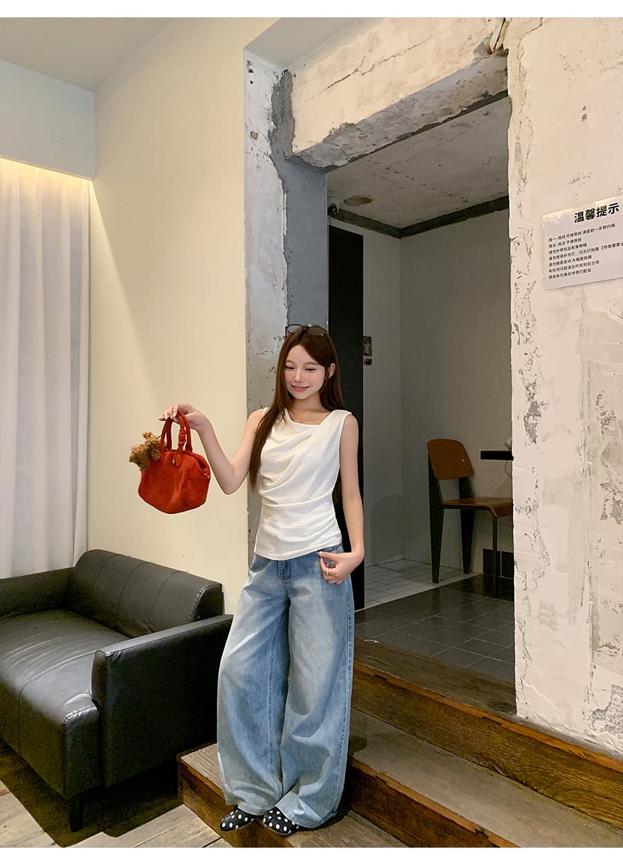 한 부서 흔들다 칼라 구덩이 기사 캐미솔 여름 새로운 몸매 가꾸기 슬림해 보이는 순수한 욕망 바람 핫걸 인사이드 가져 가라. 외출용 맨위 상세 이미지 11