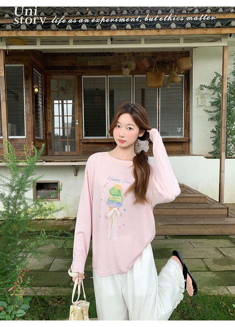 순수한 욕망 바람 얇은 스타일 통기성 긴팔 태양 보호 셔츠 여성 여름 새로운 한 부서 느긋한 루즈핏 표지 고기 아이스크림 맨위 상세 이미지 9